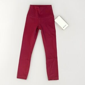 Lululemon Wunder Train High-Rise Crop 23", Magenta Smoke, Size 0, New With Tags